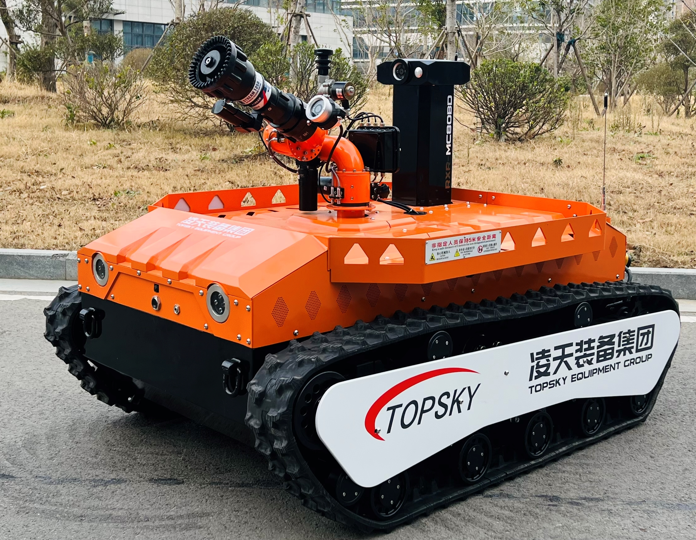 防爆消防滅火偵察機器人【增強動力】 （第5代，360°升降云臺探測裝置+語音控制）